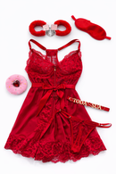 Conjunto Sensual Red Desire – Elegância e Sedução em Cada Detalhe